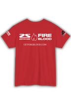 SFS x FIREBLOOD Fight Tee close-up Fireblood men's t shirt
