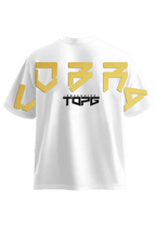 Cobra Shield Tee White Gold back view Top G men's t shirt