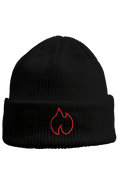 FIREBLOOD Beanie Black side view Fireblood beanie