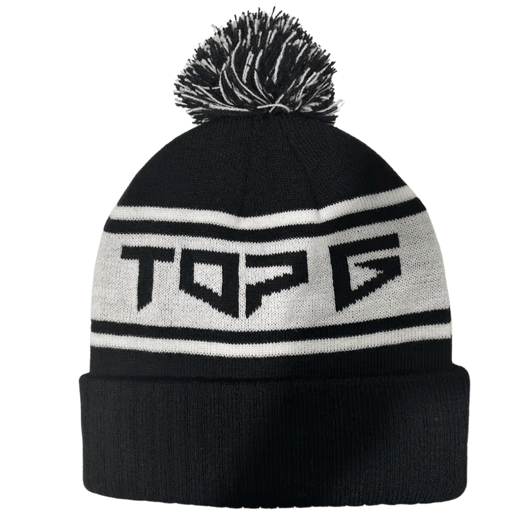 TOP G BOBBLE HAT back view Top G beanie
