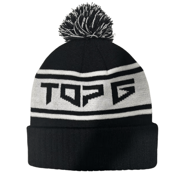 TOP G BOBBLE HAT back view Top G beanie