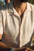 Bahamas Textured Shirt Cream