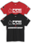 SFS x FIREBLOOD Fight Tee front view Fireblood men's t shirt