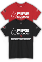 SFS x FIREBLOOD Fight Tee front view Fireblood men's t shirt