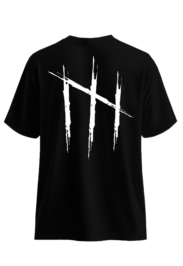 3 Lives back view Top G men's t shirt