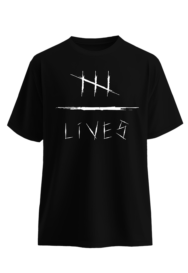 3 Lives front view Top G men's t shirt