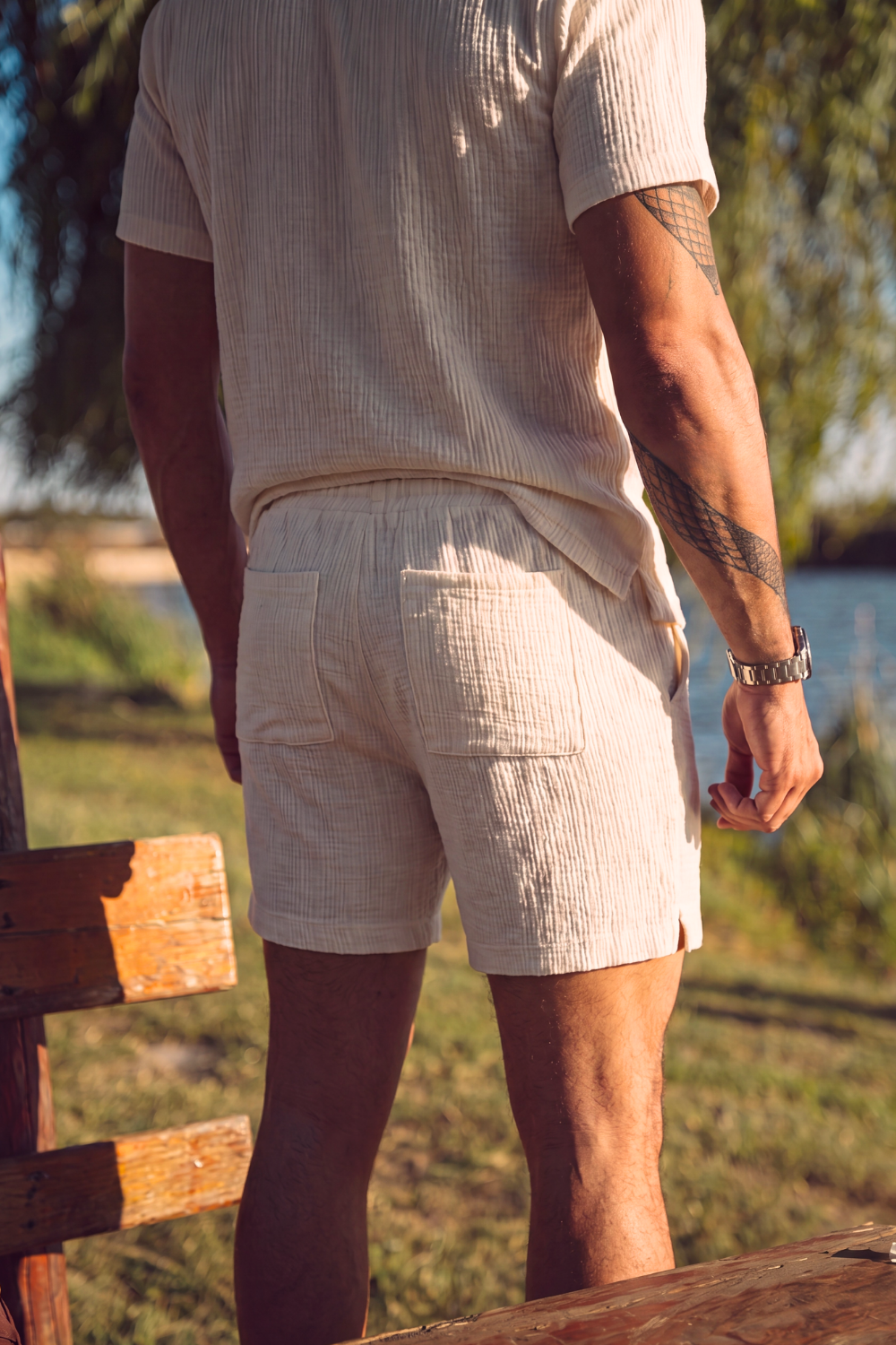 Bahamas Textured Short Cream