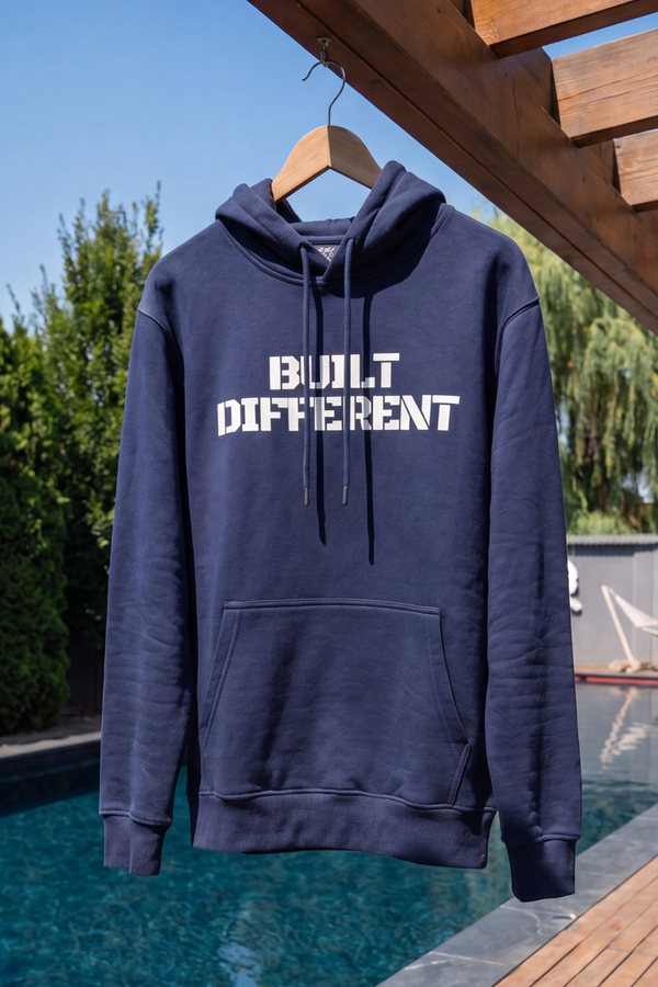 Built Different Hoodie Blue