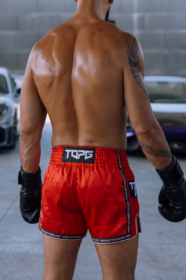 The Worlds Most Famous Fight Shorts Red