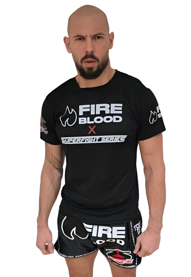 SFS x FIREBLOOD Fight Tee back view Fireblood men's t shirt
