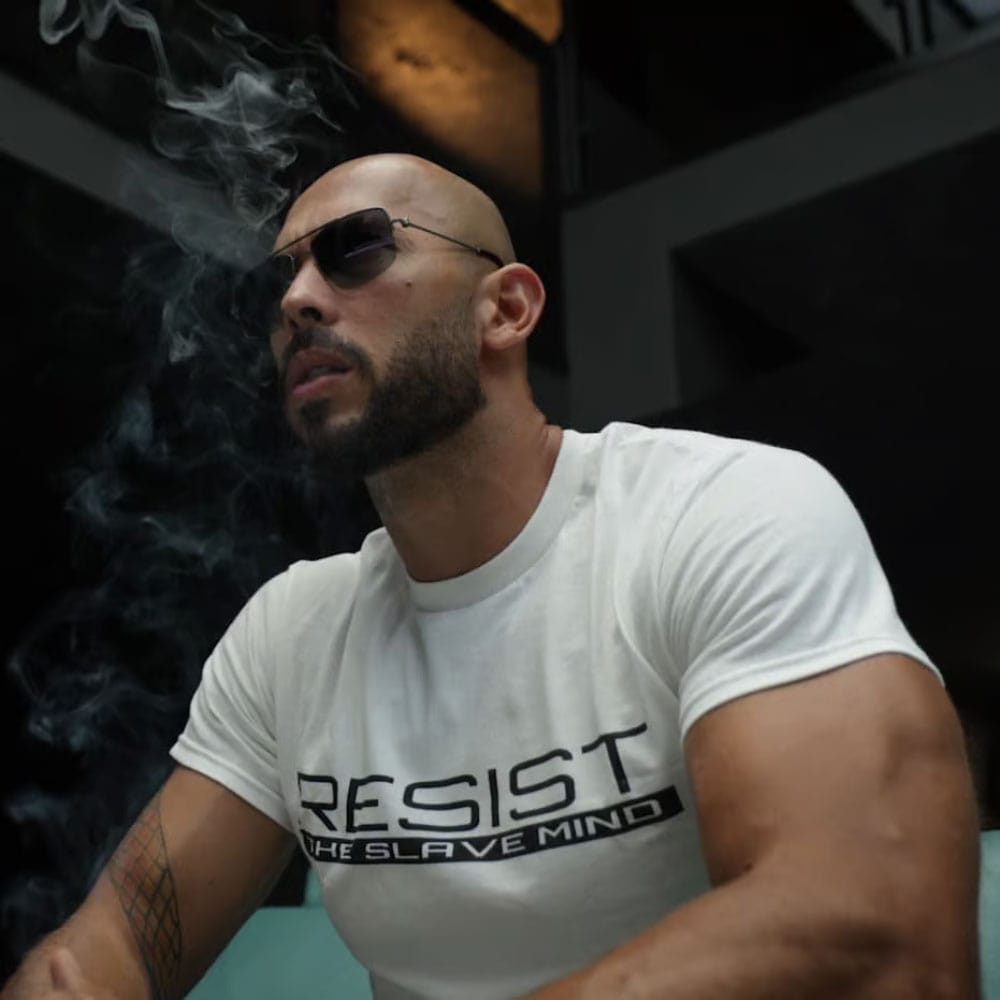Resist 2 Black side view Top G men's t shirt