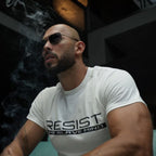 Resist 2 Black side view Top G men's t shirt