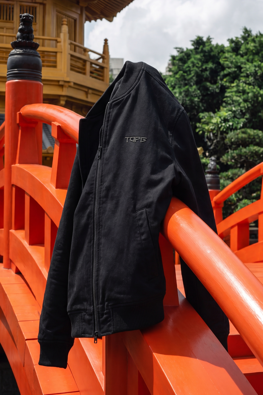 Black Line Bomber Jacket Black