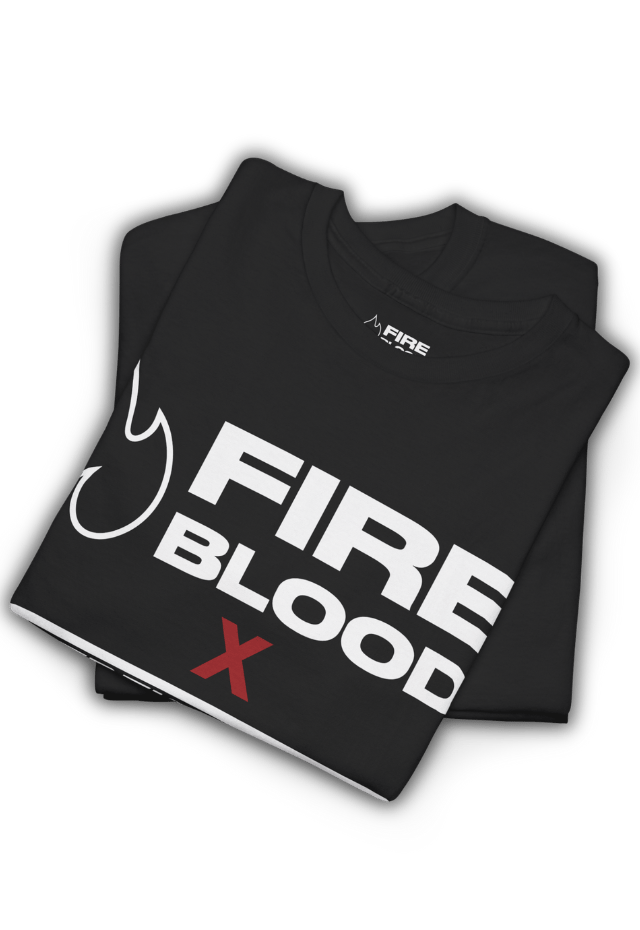 SFS x FIREBLOOD Fight Tee on model Fireblood men's t shirt