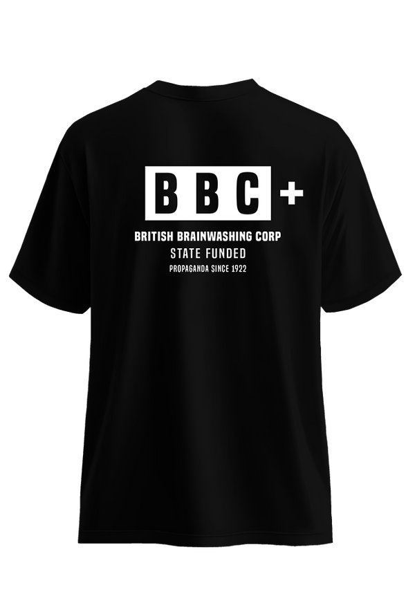 British Brainwashing Corp Black back view Top G men's t shirt