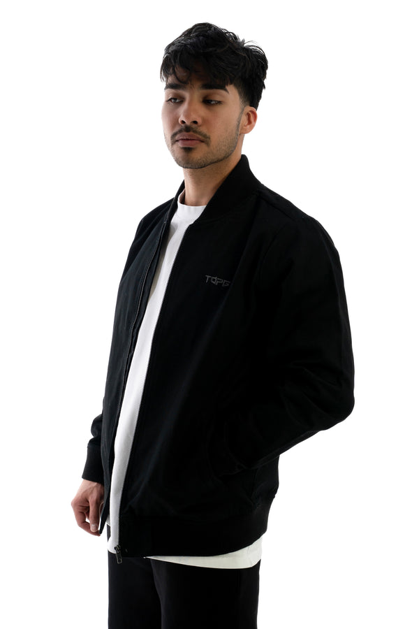 Black Line Bomber Jacket Black Copy of DSC04765