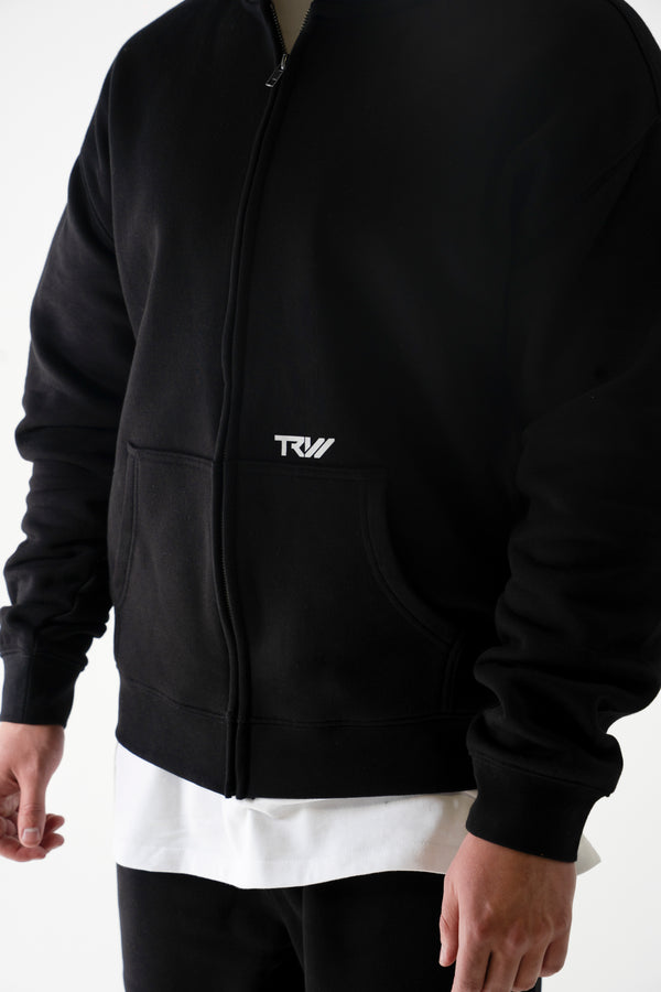 TRW Zip Hoodie Black - DSC00826