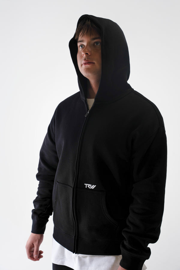 TRW Zip Hoodie Black - DSC00840