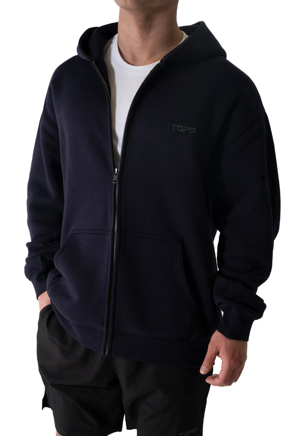 Axis Zip Hoodie Navy DSC01674