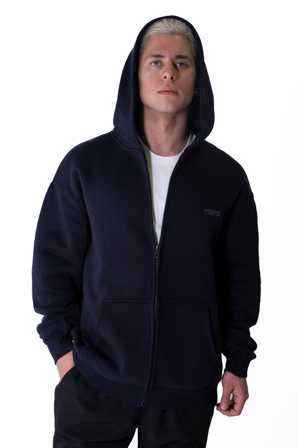 Axis Zip Hoodie Navy DSC01711
