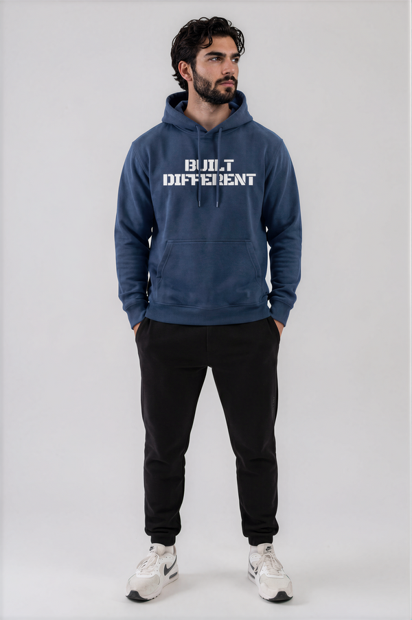 Built Different Hoodie Blue