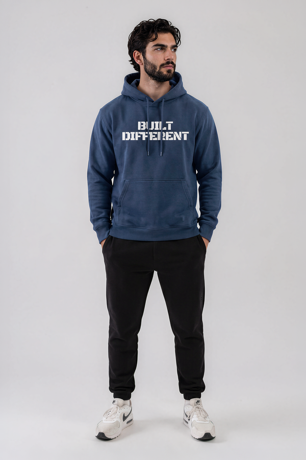 Built Different Hoodie Blue