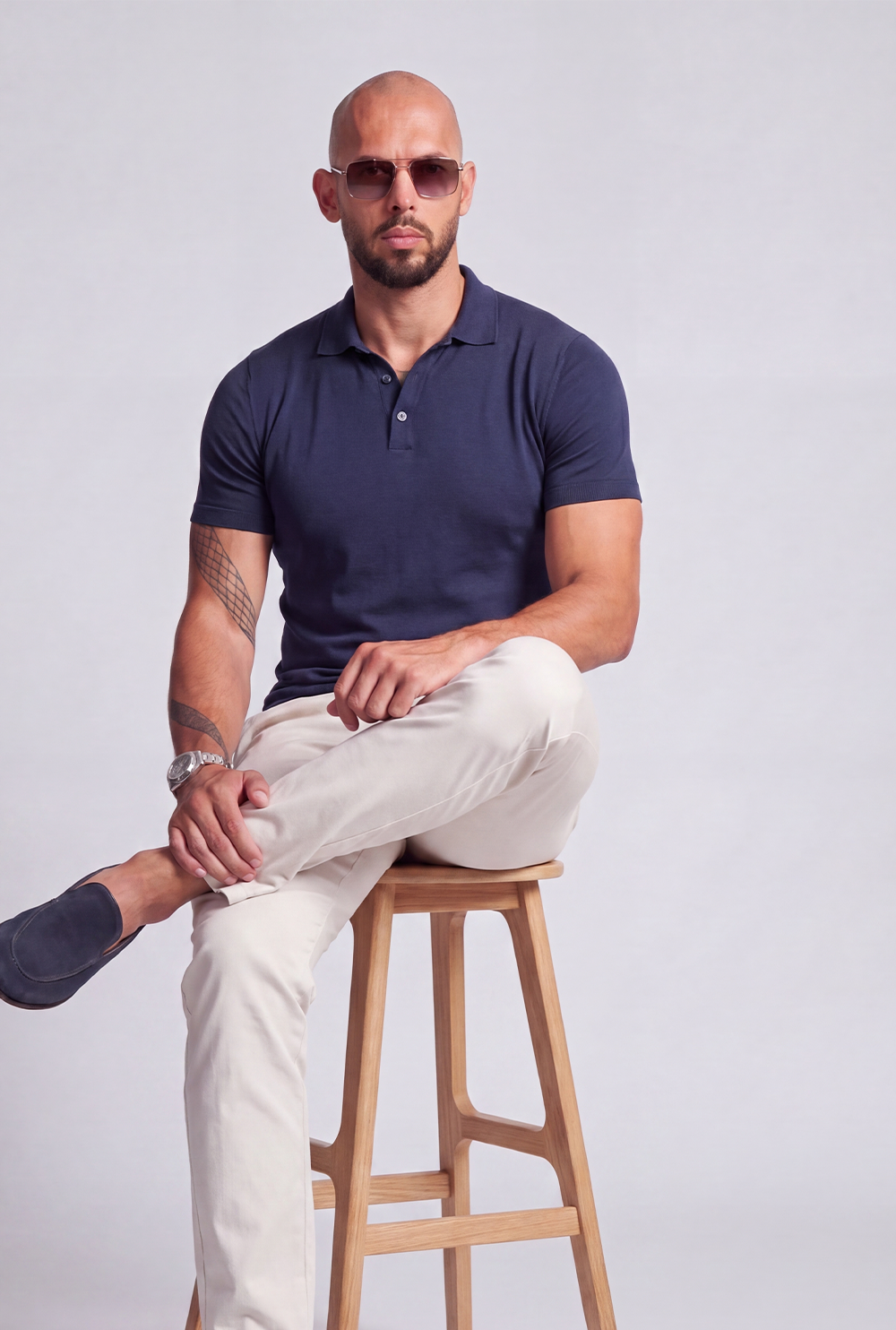 Apex Slim Fit Polo Navy Blue