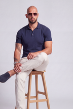 Apex Slim Fit Polo Navy Blue
