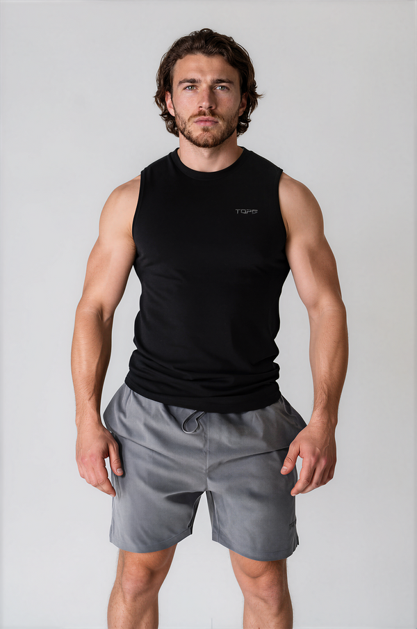 Apex Cut Tank Black