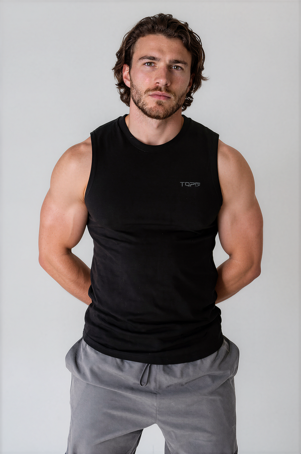 Apex Cut Tank Black