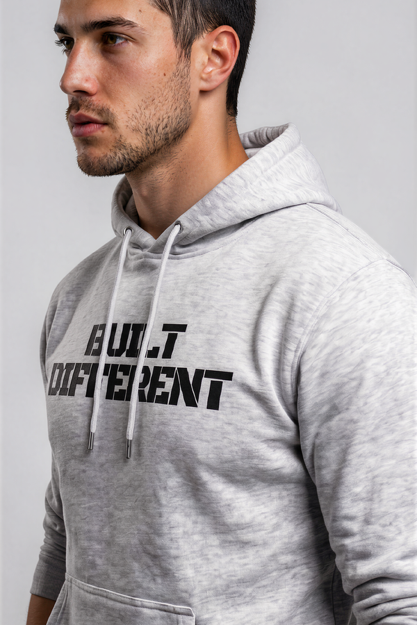 Built Different Hoodie Grey