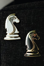 White and Black Pin Badges