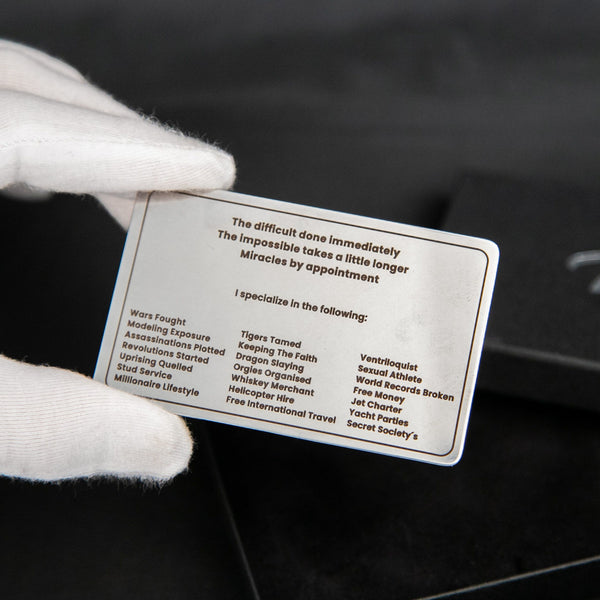 The Tate Business Card side view Top G product