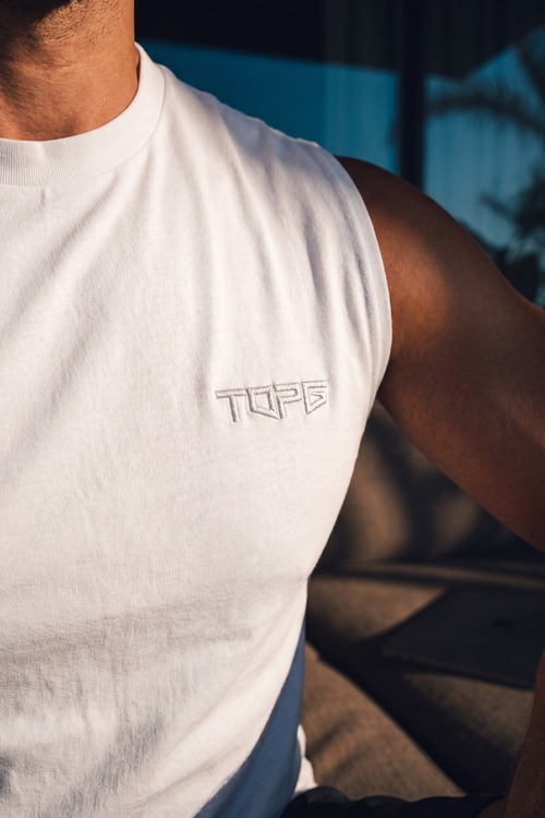 Apex Cut Tank White