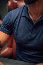 Apex Slim Fit Polo Navy Blue
