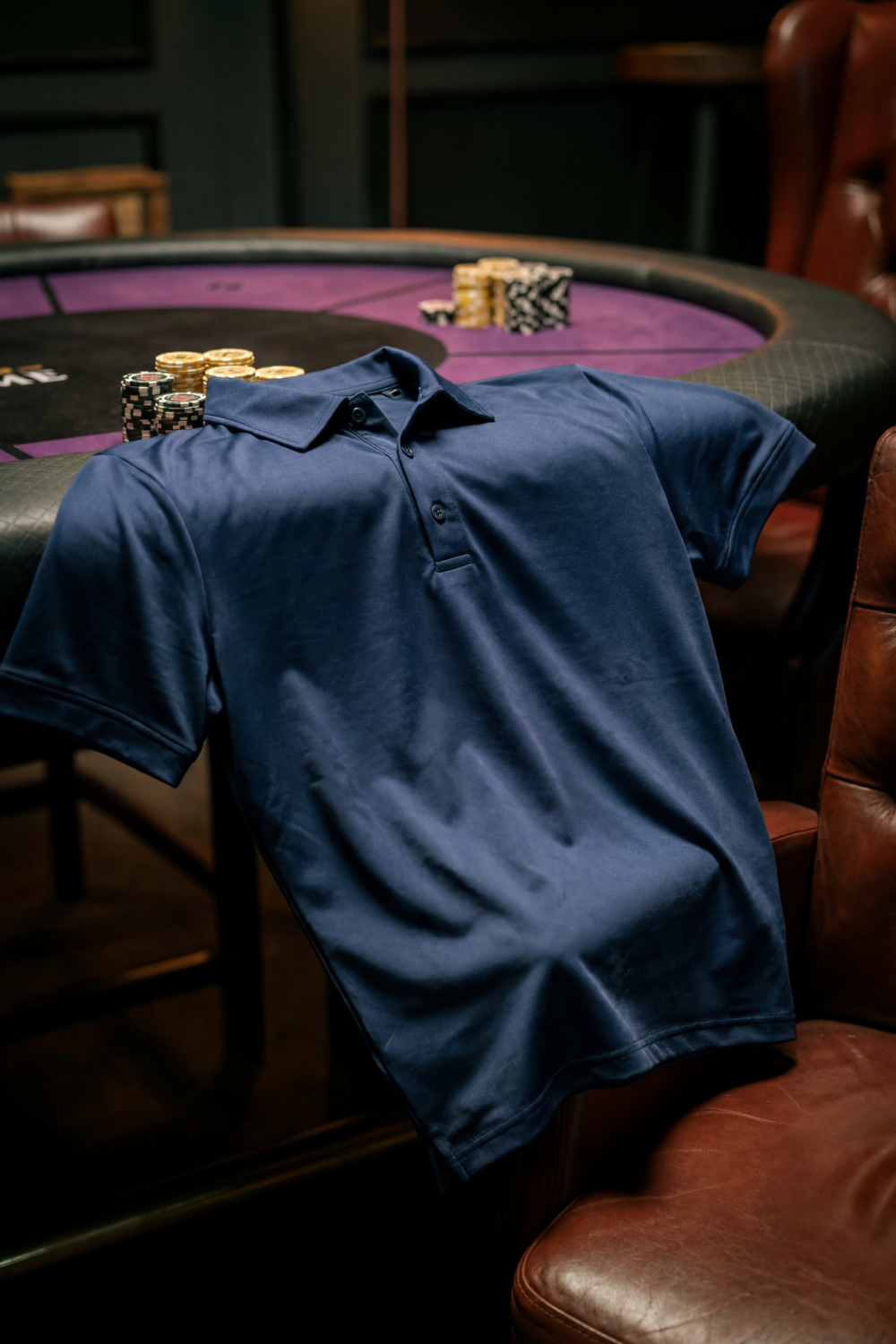 Apex Slim Fit Polo Navy Blue