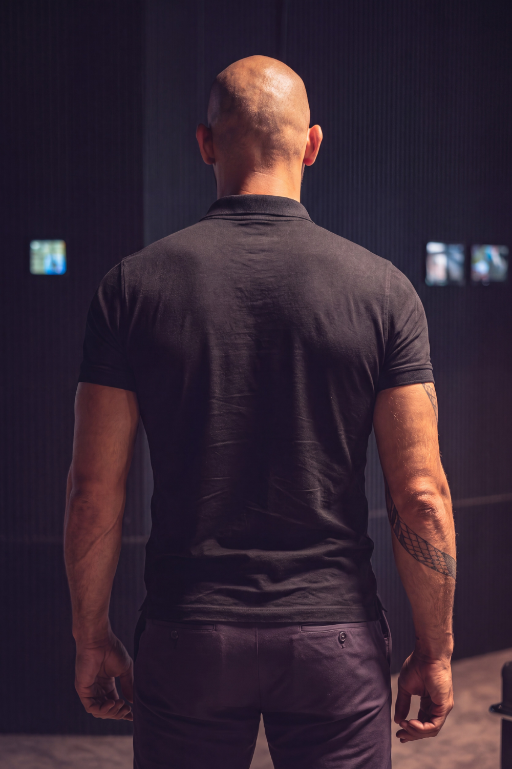 Apex Slim Fit Polo Black