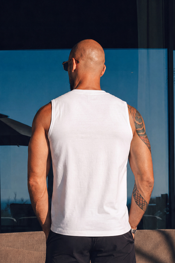 Apex Cut Tank White