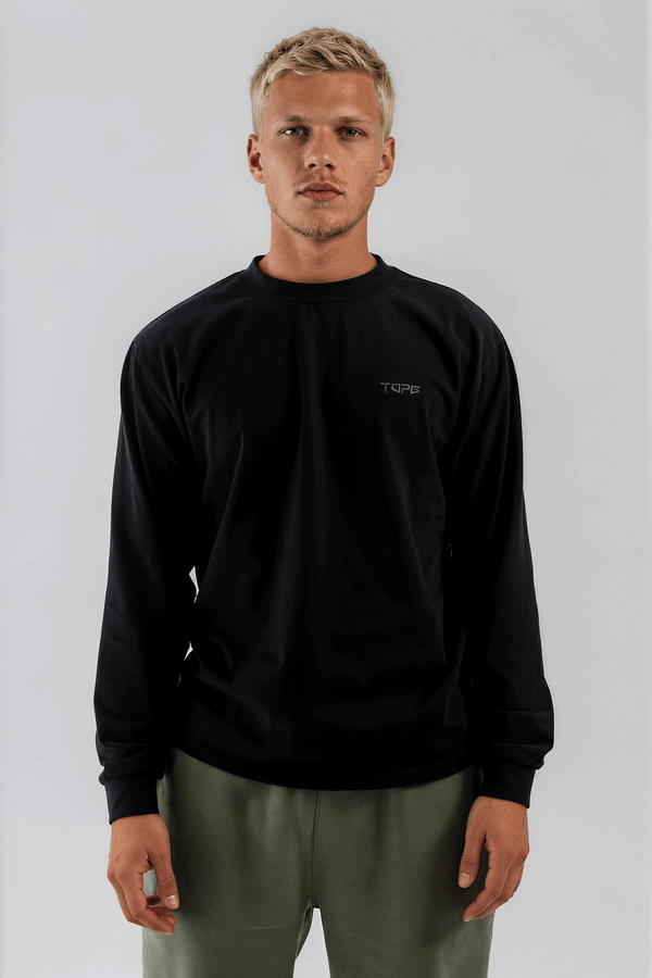 Essential Oversized Long Sleeve Black