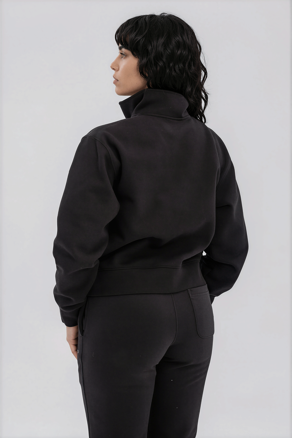 TG Half Zip Crew Black