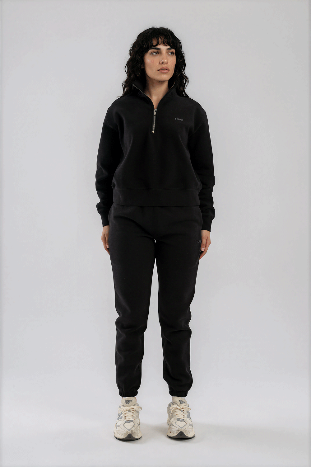 TG Half Zip Crew Black