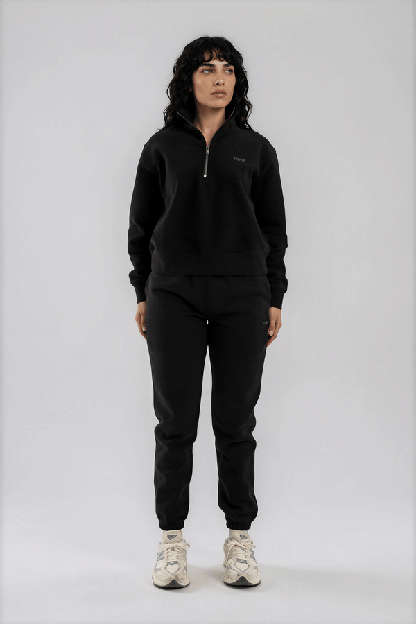 TG Half Zip Crew Black