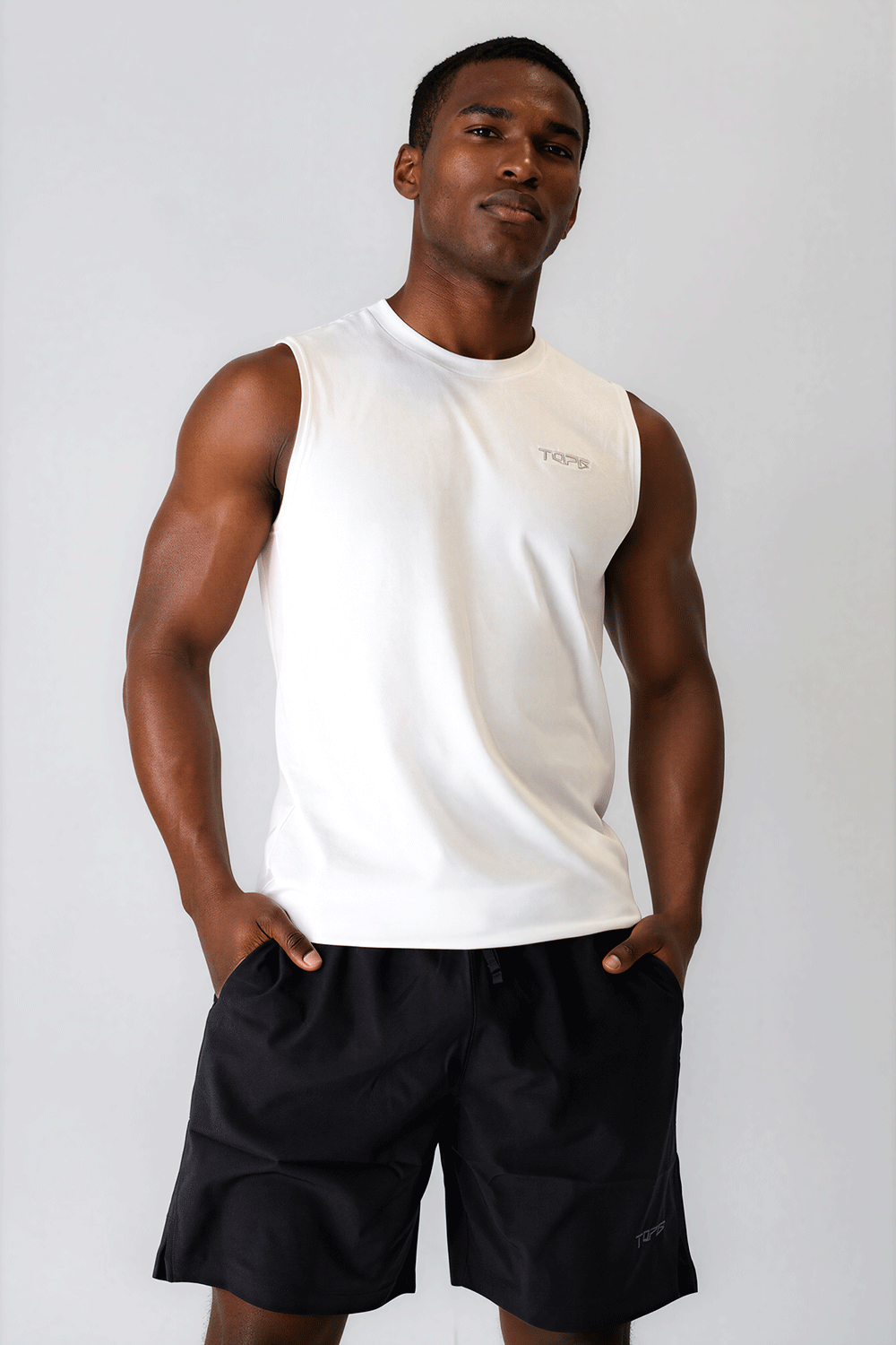 Apex Cut Tank White