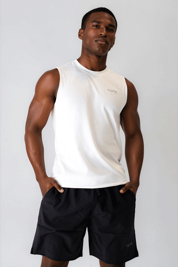Apex Cut Tank White