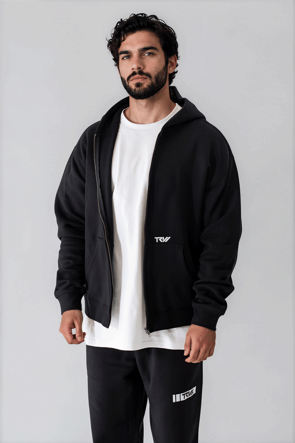 TRW Zip Hoodie Black