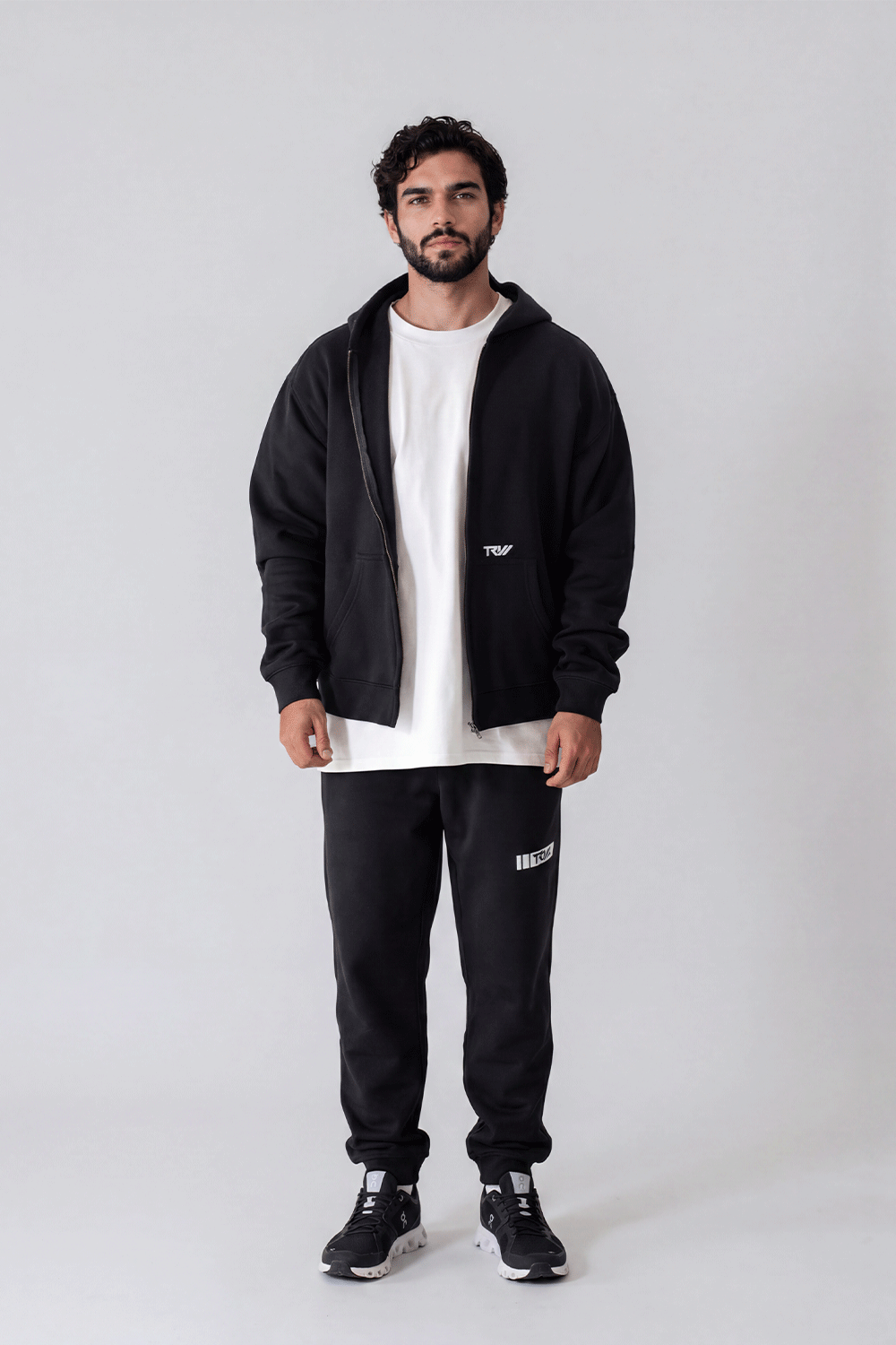TRW Zip Hoodie Black