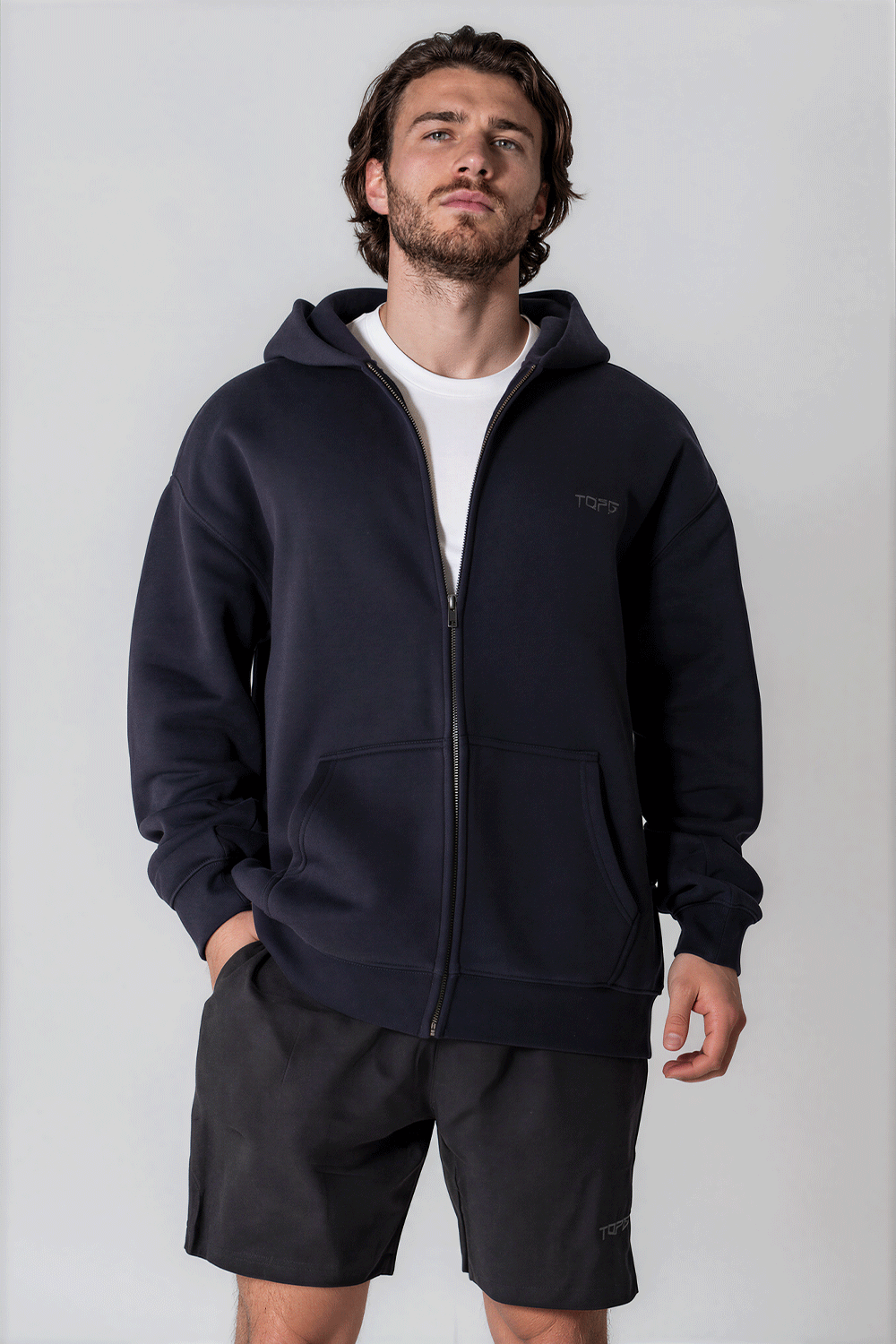 Axis Zip Hoodie Navy