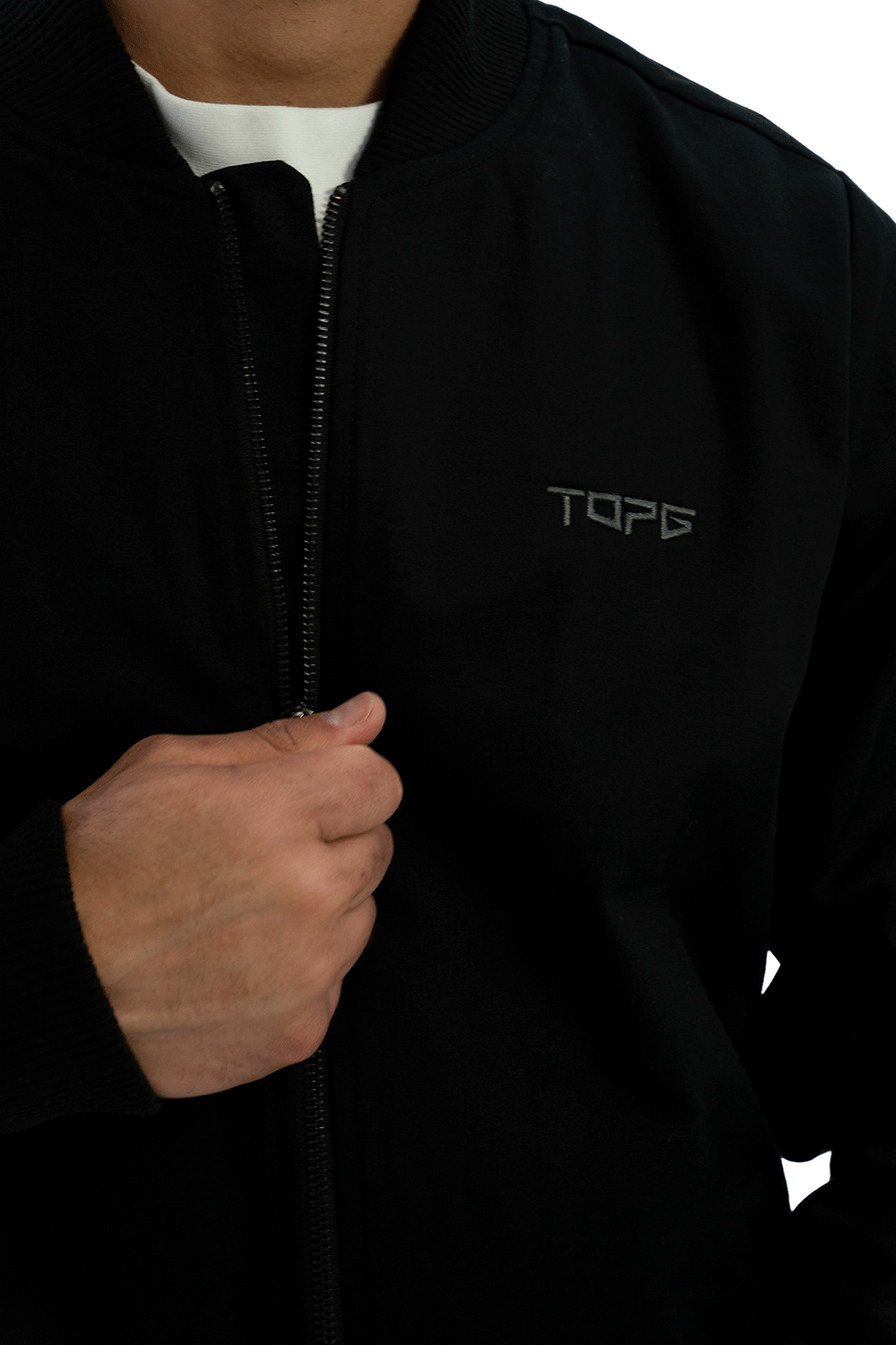 Black Line Bomber Jacket Black