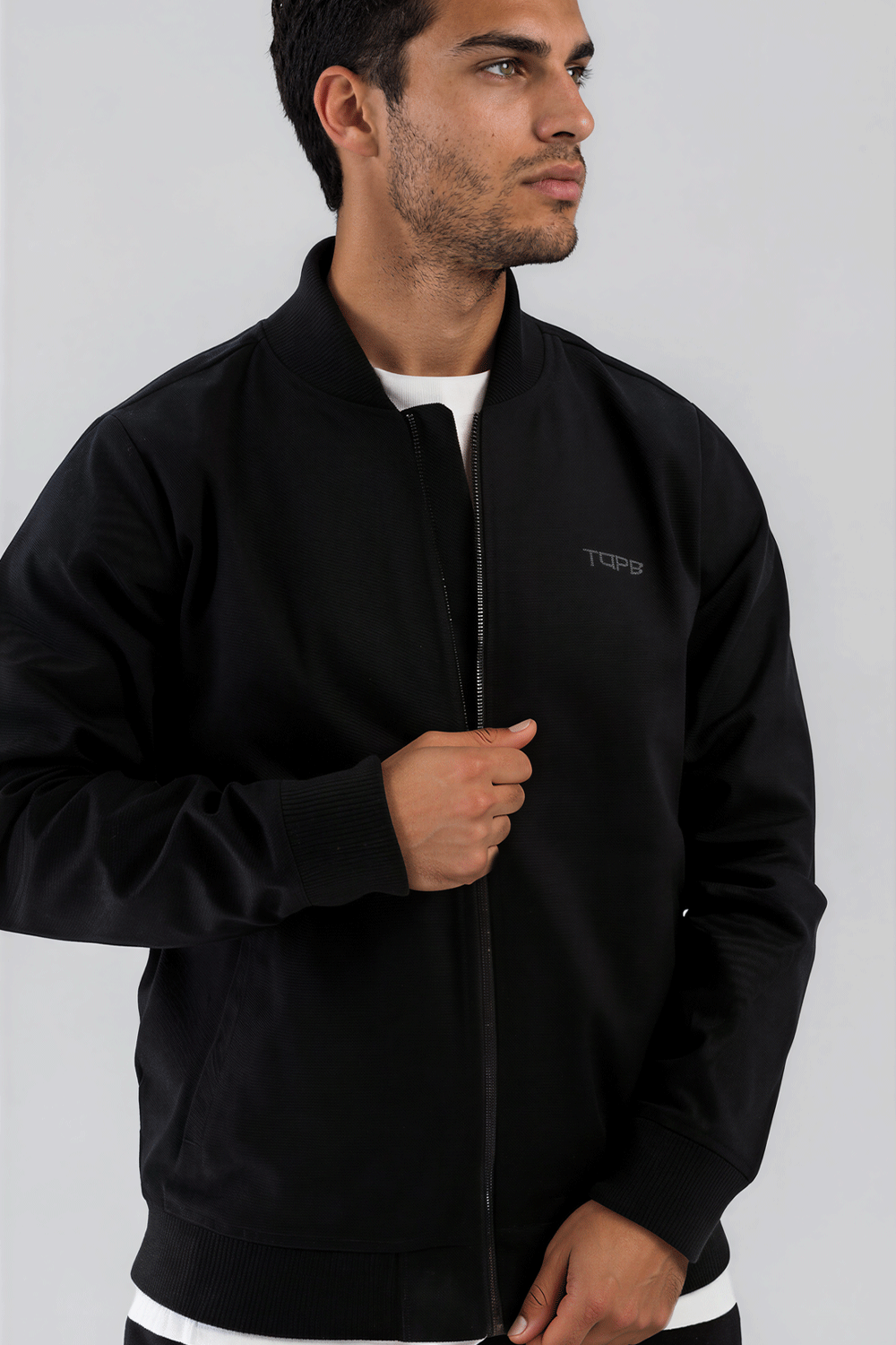 Black Line Bomber Jacket Black