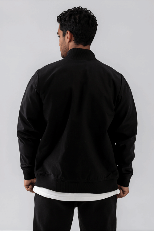 Black Line Bomber Jacket Black